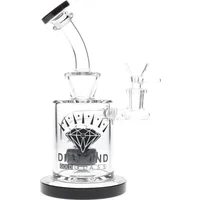 6" Cabo Tire Perc Dab Rig by Diamond Glass
