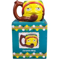Rasta Stoner Emoji Ceramic Mug by Fashioncraft