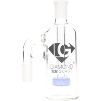 5" Diamond Glass Meta 90 Degree 14MM Ash Catcher