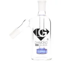 6" Diamond Glass Meta 45 Degree 14MM Ash Catcher
