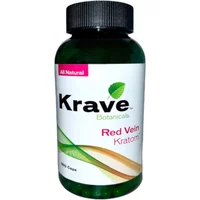 Krave Botanicals Red Vein Kratom Capsules 300ct