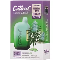 Kush Mintz Cutleaf 2.0 CBD THC Live Rosin Vape 5G