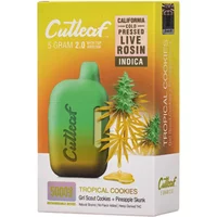 Tropical Cookies Cutleaf 2.0 CBD THC Live Rosin Vape 5G