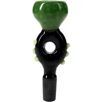 14MM Black & Green Dragon Male Glass Bowl
