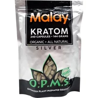 Green Malay OPMS Silver Kratom Capsules 240ct