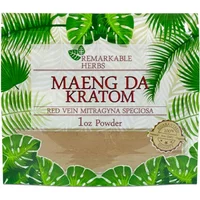 Red Maeng Da Remarkable Herbs Kratom Powder 1oz Bag