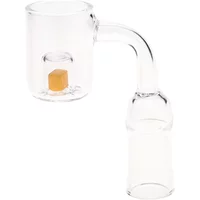 14mm Female 90 Degree Cadmium Core 2mm Thick Quartz Banger
