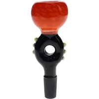 14MM Black & Red Dragon Male Glass Bowl