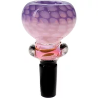 14MM Purple & Pink Turtle Male Glass Bowl