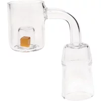 18MM Female 2mm Cadmium Core 90 Degree Quartz Clear Banger