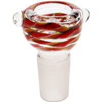18MM Red and Yellow Male Glass Bowl