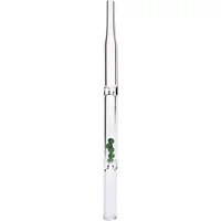 Glass Dab Tool With Green Diamonds