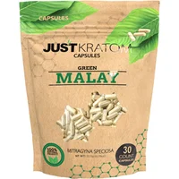 Green Malay Just Kratom Mitragyna Speciosa Capsules 300ct