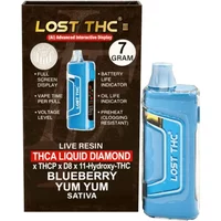 Blueberry Yum Yum Lost THC V3 Live Resin Liquid Diamond Disposable 7G