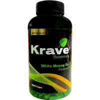 Krave Botanicals White Maeng Da Kratom Capsules 500ct