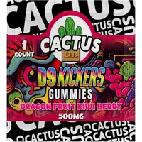 Dragon Fruit Kiwi Berry Cactus Labs Delta 9 Kickers Gummies 500mg