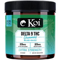 Blue Razz Koi Extra Strength Delta 9 Gummies 20ct