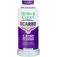 Grape Herbal Clean QCarbo32 Same-Day Premium Detox Drink 32 Fl Oz