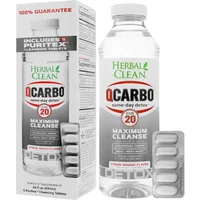 Straw-Mango Herbal Clean QCarbo20 Same-Day Detox Drink 20 fl oz + 5 Tablets