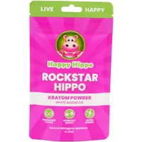 Happy Hippo Rockstar Hippo White Maeng Da Kratom Powder 1oz