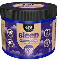 Raspberry Just CBD + Sleep Magnesium & Melatonin Gummies 2000MG