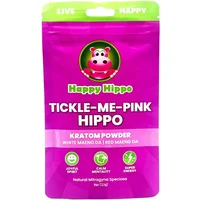 Happy Hippo Tickle Me Pink Hippo White & Red Maeng Da Kratom Powder 8oz