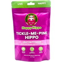 Happy Hippo Tickle Me Pink Hippo White & Red Maeng Da Kratom Powder 4oz