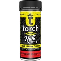 Sour Lemon Cherry Torch Live Resin D9 + THCP Hulk Gummies 15000MG