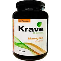 Maeng Da Krave Botanicals Kratom Capsules 1000ct