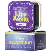 Gelato #41 Lost THC Diamond Sauce THC-A Live Resin Dabs 3G