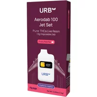 Fruity Pebble Pie URB Aerodab 100 Jet Set Pure THCA Live Resin Disposable 1.5G