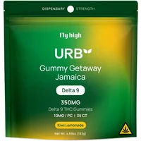 Kiwi Lemonade Fly High URB D9 Getaway Gummies 350mg 35ct