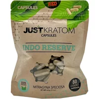 Red Indo Reserve Just Kratom Mitragyna Speciosa Capsules 80ct