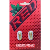 O.P.M.S. Kratom Extract Red Capsules 2ct