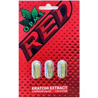 O.P.M.S. Kratom Extract Red Capsules 3ct
