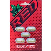 O.P.M.S. Kratom Extract Red Capsules 5ct