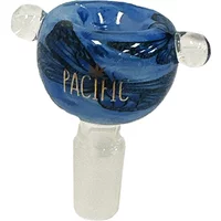 Cobalt Pacific Assorted Watercolor Designed 14MM Male Bowl With 2 Side Beads