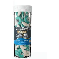 Blue Razz Rings Mellow Fellow Live Resin Blend Delta 9 + CBD Gummies 800mg