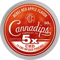 Rebel Red Apple Cannadips 5X CBD Infused Pouches 15ct 750MG