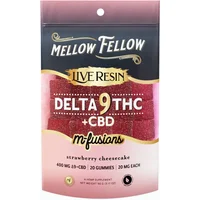 Strawberry Cheesecake Mellow Fellow M-Fusions Delta 9 Live Resin Gummies 400mg