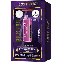 Strawberry Pop Lost THC Live Resin CB9A x THCP Liquid Diamond Disposable 7G