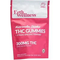 Watermelon Zkittlez Erth Wellness D9 THC Strain-Specific Terpenes Gummies 30ct 300MG