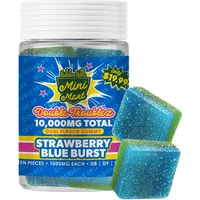 Strawberry Blue Burs Hidden Hills Mini Mart Double Troublez Gummies 10ct 10G