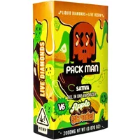 Apple Strudel Pack Man V6 Liquid Diamonds Live Resin Vaporizer 2000MG