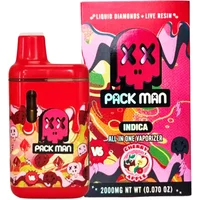 Cherry Apple Pack Man V6 Liquid Diamonds Live Resin Vaporizer 2000MG