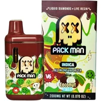 Coconut Milk Pack Man V6 Liquid Diamonds Live Resin Vaporizer 2000MG