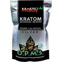 Malay Green Vein OPMS All Natural Silver Kratom Capsules 480ct
