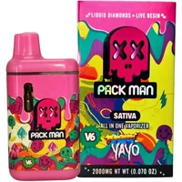 Miami Yayo Pack Man V6 Liquid Diamonds Live Resin Vaporizer 2000MG