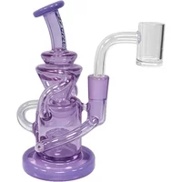 5.2" Crave 10mm Purple Double Loop Spiral Recycler