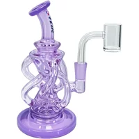 5.2" Crave 10mm Purple Fab Style Triple Loop Recycler